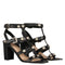 GUESS FL6MGLLEA04 - Dames Sandalen - Blokhak - Gouden bloemetjes - Zwart - 37