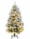 vidaXL - Kunstkerstboom - met - scharnieren - 150 - LED - en - kerstballen - 120 - cm