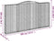vidaXL - Schanskorven - 3 - st - gewelfd - 400x30x200/220 - cm - ijzer