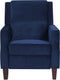 Beliani EGERSUND - Fauteuil - Blauw - Fluweel