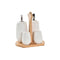 Olie en azijnset DKD Home Decor 17 x 12,5 x 18 cm Natuurlijk Porselein Wit 5 Stuks