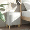 vidaXL - Nachtkastje - met - massief - houten - poten - 40x30x50 - cm - betongrijs