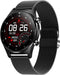 Valante Smartwatch S4 - Smartwatch Dames en Heren - Zwart staal - 44 mm - Stappenteller - Verbrande Calorieën - Hartslagmeter - Bloeddrukmeter