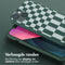 Selencia Hoesje Geschikt voor iPhone 13 Hoesje Met Koord - Selencia Siliconen design hoesje met afneembaar koord - Groen / Irregular Check Green