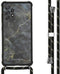 iMoshion Hoesje Geschikt voor Samsung Galaxy A52 (4G) / A52s / A52 (5G) Hoesje Met Koord - iMoshion Design Hoesje met Koord - Zwart / Black Marble