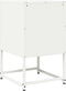 vidaXL - Nachtkastje - 36x39x60,5 - cm - koudgewalst - staal - wit
