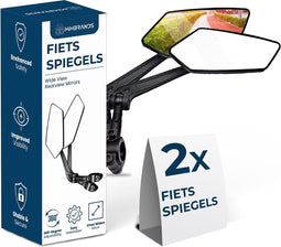 MM Brands Fietsspiegel Ebike – Achteruitkijkspiegel Op Stuur – 360 graden verstelbaar – Links en Rechts – 2 stuks