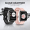MM Brands Smartwatch Dames en Heren - Waterdicht - Zwart en Roze Bandje