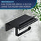 MM Brands WC Rolhouder met Plankje - Zelfklevend / Boren / Zonder Boren - Zwart - Toiletrolhouder - WC Papier Houder