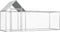 vidaXL - Kippenren - 4x2x2 - m - gegalvaniseerd - staal