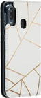 Design Softcase Booktype Samsung Galaxy A20e hoesje - Grafisch Wit / Koper
