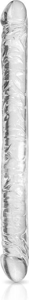 Pure Jelly 34 T - Dubbele Dildo - 34 x 3.2cm - Transparant Wit