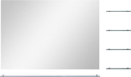 vidaXL - Wandspiegel - met - 5 - schappen - 80x60 - cm - zilverkleurig