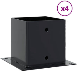 vidaXL - Spokkels - vierkant - 4 - st - 141x141 - mm - gepoedercoat - staal - antraciet