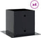 vidaXL - Spokkels - vierkant - 4 - st - 141x141 - mm - gepoedercoat - staal - antraciet