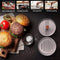 HI NATURE™ Burgermakers - Professionele Hamburgerpers - Smash Burger - Ø11,6 cm - Zilver