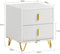 SoBuy FBT115-W - Nachtkastje - 2 schuifladen - Wit 40x40x47cm