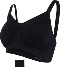 Carriwell Padded Meegroeibh - Voedingsbh - Ondersteunt groeiend lichaam - Zwart