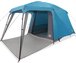vidaXL - Kampeertent - met - verandakoepel - 5-persoons - waterdicht - blauw