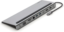 Belkin INC004BTSGY - USB-C Dockingstation 11-in-1 - 4K ondersteuning - 100 W passthrough opladen