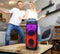 PartyBox draagbare Bluetooth-luidspreker met Karaoke-functie Gitaar-ingang TWS Radio AUX USB microSD Afstandsbediening Disco LED-verlichting