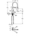 GROHE Feel Professional Keukenkraan - Hoge draaibare uitloop - 2 straalopties - RVS