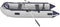 Opblaasboot 320 cm - Rubberboot - 4 personen - Grijs - Incl. 2 peddels