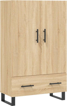 vidaXL - Hoge - kast - 69,5x31x115 - cm - bewerkt - hout - sonoma - eikenkleurig