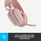 Logitech Zone Vibe 100 - Draadloze Headset - Ruisonderdrukking - Rose