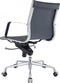 Feel Furniture - Luxe Executive bureaustoel van 100% rundleer - Lage rugleuning – Donker blauw