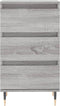 vidaXL - Dressoir - 40x35x70 - cm - bewerkt - hout - grijs - sonoma