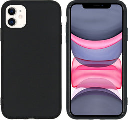 iMoshion Hoesje Geschikt voor iPhone 11 Hoesje Siliconen - iMoshion Color Backcover - Zwart