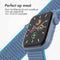 imoshion Nylon⁺ bandje - Geschikt voor Apple Watch 1, 2, 3, 4, 5, 6, 7, 8, 9, 10, SE, Ultra (2) - 44/45/46/49 mm - Blauw - One Size
