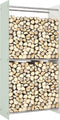 vidaXL - Haardhoutrek - 80x35x120 - cm - glas - zwart