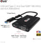 Club 3D CAC-1611 - USB Gen1 Type-C/-A naar Dual HDMI (4K/30Hz) / VGA (1080/60Hz) - Zwart
