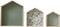 Vertbaudet Set van 3 houten huisplanken - Scandinavische stijl - Blauwgroen (set van 3)