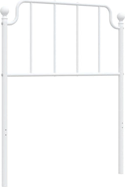 vidaXL - Hoofdbord - 75 - cm - metaal - wit