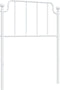 vidaXL - Hoofdbord - 75 - cm - metaal - wit