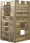 Houten Speeltoren Lancelot (SwingKing) | Speeltoren met Glijbaan voor Buiten in de Tuin | FSC Hout - Glijbaan Groen