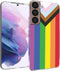 imoshion Hoesje Geschikt voor Samsung Galaxy S22 Hoesje Siliconen - imoshion Design hoesje - Meerkleurig / Rainbow Flag