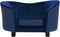 vidaXL - Hondenbank - 69x49x40 - cm - pluche - en - kunstleer - blauw