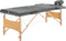 vidaXL - Massagetafel - met - 3 - zones - 186x68 - cm - houten - frame - antraciet