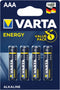 Varta Energy AAA - Batterijen - Alkaline - 4-pack (4 stuks)