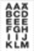 HERMA - Etiket herma 4135 20x20mm letters a-z zw op trsp | 10 stuks