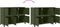 vidaXL - Dressoir - 100,5x39x72 - cm - staal - olijfgroen