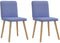 vidaXL - Eetkamerstoelen - 2 - st - stof - jeansblauw