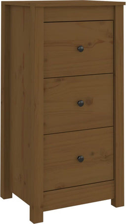 vidaXL - Dressoir - 40x35x80 - cm - massief - grenenhout - honingbruin
