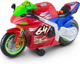 Nikko – Road Rippers Wheelie Racemotor – Gemotoriseerde Speelgoedmotor met Licht & Geluid – Rood