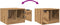 vidaXL - Salontafel - 50x50x36 - cm - bewerkt - hout - artisanaal - eikenkleur