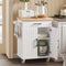 SoBuy FKW119-WN - Keukenwagen - Witte Keukentrolley met Wielen - 75,5 x 45,5 x 91 cm